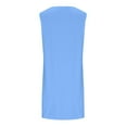 thumbnail image 4 of ZQUUVOU Women's Sleeveless Bodycon Halter High Neck Midi Dress Thigh High Slit Cocktail Party Dress Light Blue, 4 of 5