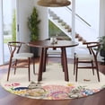 thumbnail image 3 of Round Rug 7Ft Washable Non-Slip, Bunny Easter Circle Area Rugs for Living Room Bedroom, Eggs Spring Floral Butterfly Leaves Rustic Indoor Floor Mats Carpet Runner for Home Decor Aesthetic, 3 of 8