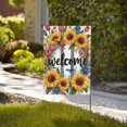 thumbnail image 4 of Spring Summer Garden Flag Welcome For Outside Sunflower Wreath With Letter H On Checkered Background 12×18 In Garden Activity Decoration Festival Outdoor Decoration Gazebo Day Memorial Day, 4 of 6