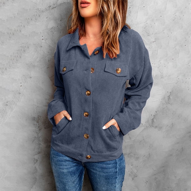 Puntoco, abrigo para mujer, moda para mujer, Color sólido, manga larga, solapa, top, cárdigan informal suelto, top, abrigo, liquidación de Navidad Puntoco Puntoco-451