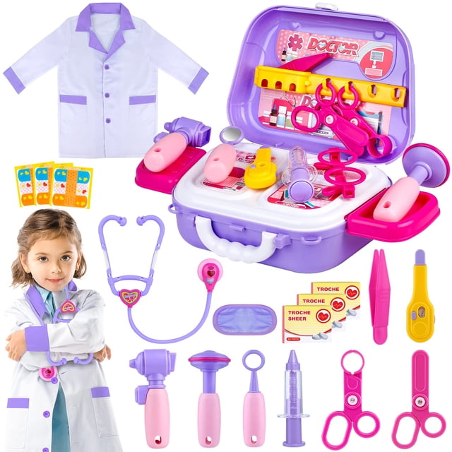 Kit de regalo médico para niñas y niños con disfraz, 22 unidades