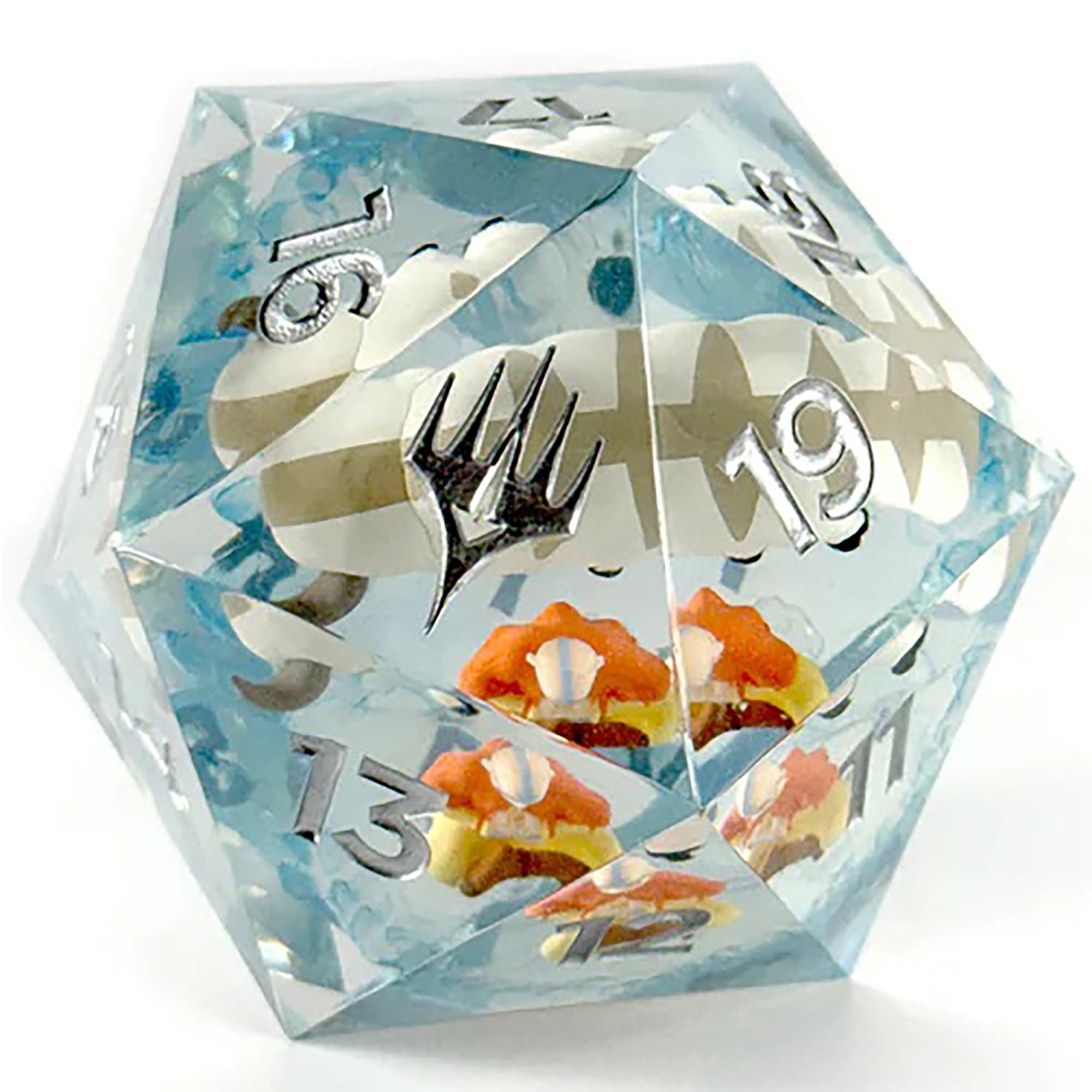 Magic The Gathering: Avatar the Last Airbender - 55mm Spindown d20 Life Counter - 3D Aang & Appa Figures In Resin, Orange & Blue, RPG Collectible Dice