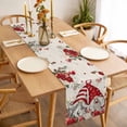 thumbnail image 3 of Red Floral Valentine's Day Table Runner - 90 Inch Long, Kitchen Dining Table Runner Dresser Scarves, Gnomes Botanical Gifts Rustic Farmhouse Decor for Coffee Tables Wedding Party Banquet, 3 of 8