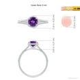 thumbnail image 6 of ANGARA Natural Amethyst Twist Rope Split Shank Ring in 14K White Gold for Women (Size-6mm) | February Birthstone, Birthday, Anniversary, Jewelry Gift for Women | Natural Amethyst Ring, 6 of 10