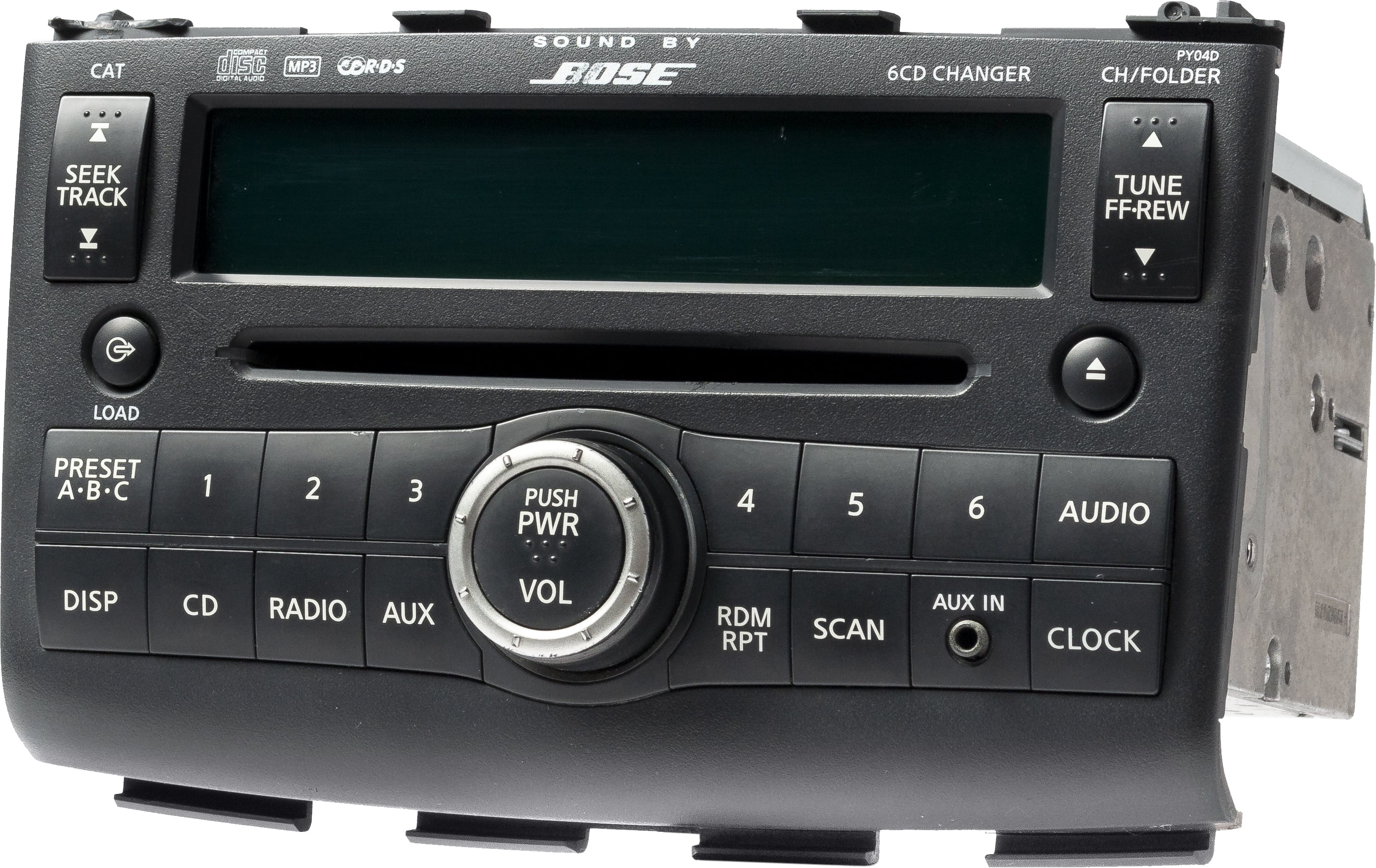 Restored 2008-09 Nissan Rogue AM FM Radio 6 Disc CD MP3 Player Aux Input 28185JM200 PY04D (Refurbished)