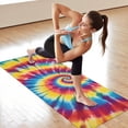 thumbnail image 6 of Colorful Tie Dye Mandala Pattern Hot Yoga Mat Towel Non Slip for Hot Yoga - Quick-Drying Yoga Mat Cover with 4 Corner Pockets with Travel Bag - Hot Yoga Towel Non Slip 70"x26", 6 of 6