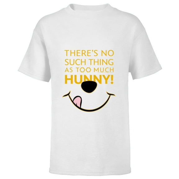 Disney 100 Winnie the Pooh No Such Thing as Too Much Hunny - Short Sleeve T-Shirt for Kids - Customized-White