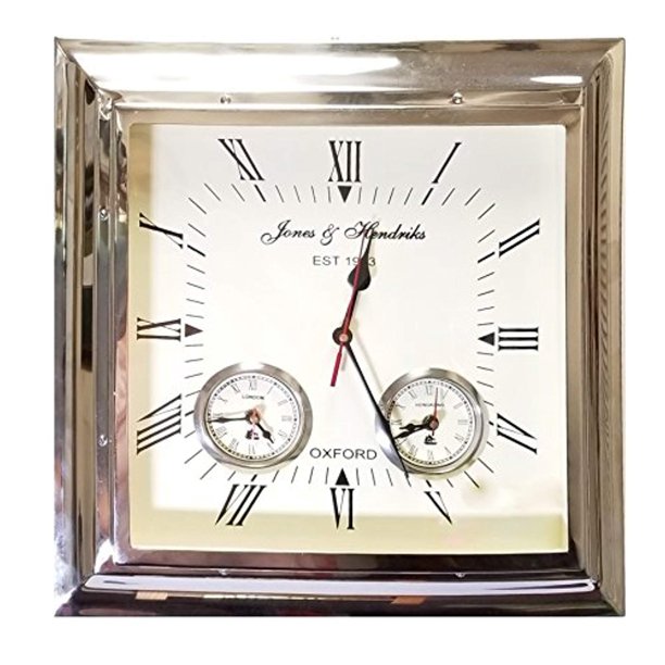 Jones and Hendricks 16" Classic Oxford Wall Clock with Roman Numerals