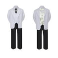 thumbnail image 2 of 7pc Boy Formal Necktie Black White Suit Set Satin Bow Tie & Vest Baby Sm-20 Teen, 2 of 3