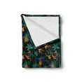 thumbnail image 2 of Monkeys Soft Flannel Fleece Throw Blanket, Wildlife Composition of Animals in a Jungle, Cozy Plush for Indoor and Outdoor Use, 60" x 80", Charcoal Grey Multicolor, by Ambesonne, 2 of 5