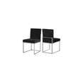 thumbnail image 5 of Contemporary Chic Modern, Contemporary Velvet Upholstered Dining Chair with Durable Metal Base, Set of 2, 18" W x 22" D x 32" H, Chic Dining Table Chairs, 5 of 6
