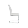 thumbnail image 4 of Modern 4PC Faux Leather Dining Chair Set, Chrome Metal Frame, Soft Padded Seat Kitchen Chair, White, 4 of 4