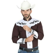 Camisa Charra de Hombre El General Boton Hueso Herradura diseno. Men's Western Shirt