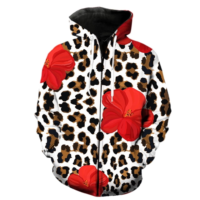Sudadera con capucha y cremallera con estampado animal abstracto para hombre, unisex, estilo Harajuku, de manga larga, gran oferta 2024, genial, de gran tamaño, divertida, para adolescentes.