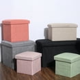 thumbnail image 2 of Storage Box Strong Load Bearing Capacity Foldable Fabric Versatile Storage Ottomans Cube Seat for Home, 2 of 7