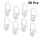 thumbnail image 2 of 50 anillas para colgar cortinas, ganchos para cortinas, rodillo deslizante con riel para ventana, puerta, cortina de ducha (blanco), 2 of 4