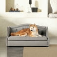 thumbnail image 6 of Jennifer Taylor Home Robin 35" Tufted Wingback Pet Sofa Bed, Medium, Uptown Gray Stain Resistant High Performance Polyester, 6 of 11