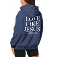 thumbnail image 4 of shqvo Jesus Loves You Hoodie Zip Up Hoodie Women Oversized Christian Sweatshirts Lightweight Long Sleeve Fleece Jacket with Pockets Preppy Clothes Navy, 4 of 6