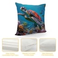thumbnail image 4 of COMIO  Sea Turtle Throw Pillow Covers,Ocean Tropical Fish Pillow Cases Decorative Square Pillowcases for Home Bed Sofa Living Room Farmhouse Outdoor, 4 of 5