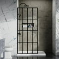thumbnail image 7 of Goodyo 34" X 72" Shower Door Walk-in Clear Tempered Glass  Shower Screen Fixed Black Finish Aluminum Framed, 7 of 7