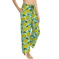 thumbnail image 2 of Sigee Lemon1 Print Women's Soft Pajama Pants - Breathable and Comfortable Lounge Sleep Bottoms with Elastic Waistband and Pockets-Large, 2 of 9