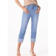 thumbnail image 4 of Vaqueros capri Sidefeel Zimbaplatinum de verano para mujer, azul, 4 of 8