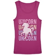Unicorn Stacked Repeat Youth Girls Tank Top Bright Berry YMD