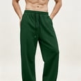 thumbnail image 6 of Pants for Mens Drawstring Waist Wide-Leg Loose-Fitting Long Pants Sports Pants With Pockets Sizes XS-2XL, 6 of 7