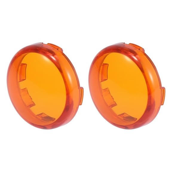 2pcs Yellow Motorcycle LED Turn Signals Covers Light Lens Cover for Harley-Davidson XL883 1200 X48