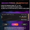 thumbnail image 5 of Unidad de estado sólido interna NVMe SSD SN850X de 4 TB, 1 TB, 2 TB, 7300 MB/s, PCIe4.0 M.2 2280, compatible con Playstation 5, 5 of 5