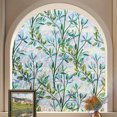 thumbnail image 6 of 3D Stained Glass Privacy Film Decorative Window Sticker, Anti UV Green Leaves Glass Door Film Static Cling Tint for Home Heat Control Non-Adhesive, 35.43x118.11inch, 6 of 10