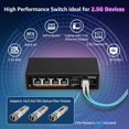 thumbnail image 4 of Conmutador Ethernet YuanLey de 2,5 G, 6 puertos, 4 x 2,5 G Base-T, 2 x 10 G SFP, 4 of 7