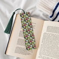 thumbnail image 4 of Kdxio Green Mushroom Print Metal Tassel Bookmarks,Perfect Gift for Art Lovers and Bookworms Metal Bookmarks for Women, 4 of 8