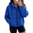 thumbnail image 2 of Edvintorg Womens Jackets Lightweight Long Sleeve Zip up Coat Hooded Outerwear with Pocket Womans Clothes Fashion Clothing Women Blue S-2XL, 2 of 9