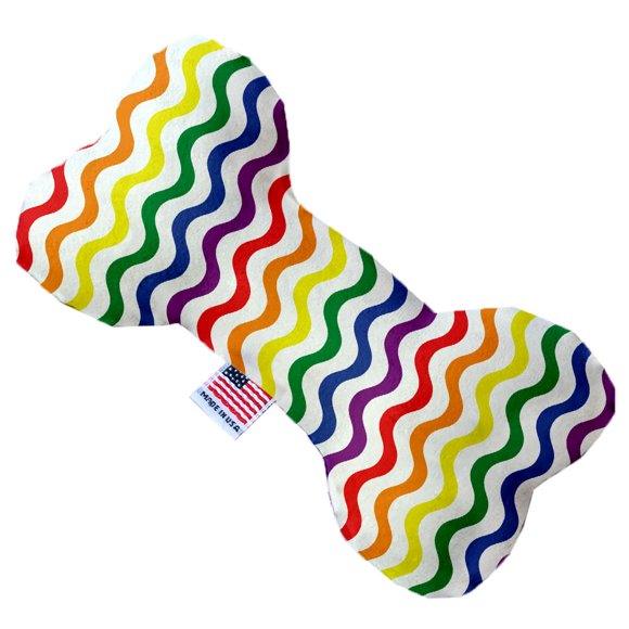 Rainbow Amusant Rayures 10 Pouces Farce Os Jouet pour Chien