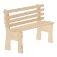 Gong Mini Wooden Bench Models Miniature Park Benches Model Dollhouse