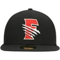 thumbnail image 2 of Men's New Era Black Fresno Grizzlies Authentic Collection Road 59FIFTY Fitted Hat, 2 of 5