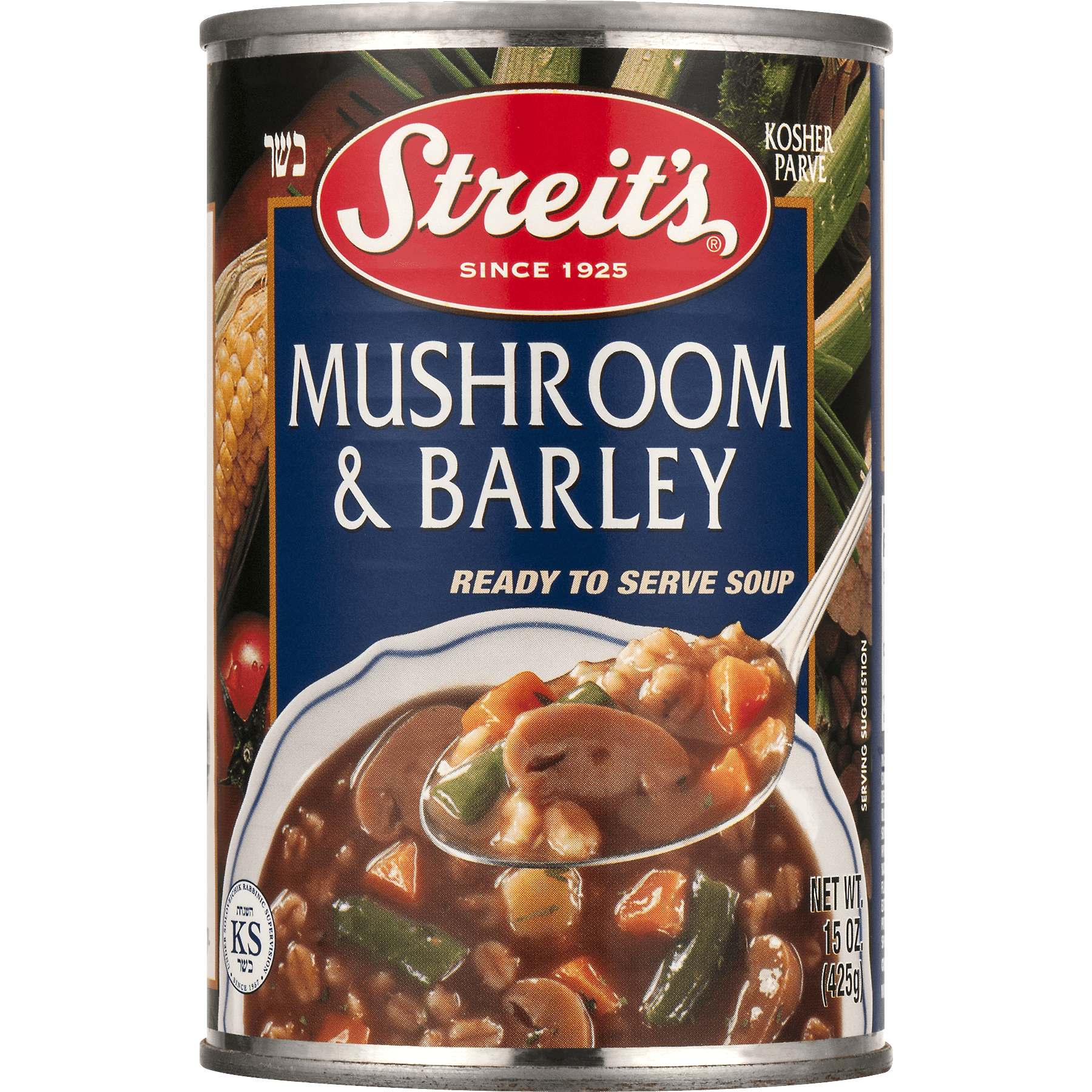 (4 pack) Streit's Mushroom & Barley Soup, 15 oz
