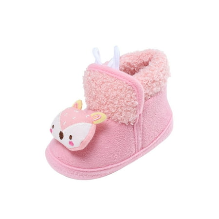

Infant Baby Boys Girls Cotton Soft Sole Non-Slip Cartoon Animal Decoration Snow Boots