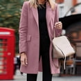 thumbnail image 3 of Clearance! Mifelio Blazers for Women, Women's Autumn/Winter Jacket Casual Fashion Long Sleeved Mid Long Coat Single Breasted Suit Jacket, Jackets for Women, Womens Blazer Pink XXXL, 3 of 5