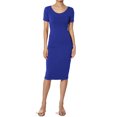 thumbnail image 1 of TheMogan Robe Midi Moulante en Jersey de Coton Extensible à Manches Courtes pour Femmes, 1 of 6