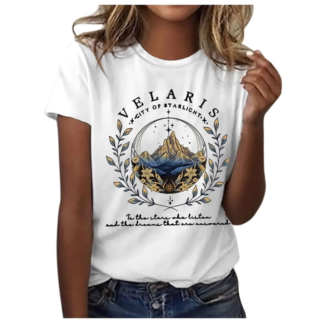 WEAIXIMIUNG T-Shirts Drôles Humour Adulte T-Shirt d'Été Décontracté pour Femme Imprimé à Manches Courtes Col Rond