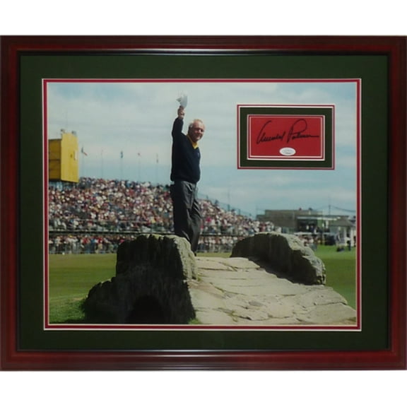 Arnold Palmer Autographed 1995 British Open At St Andrews Deluxe Framed 16x20 Photo with Matted Signature - JSA