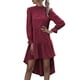 thumbnail image 1 of Vestido de Mujer ANGGREK de Una pieza Poliéster Algodón manga Larga cuello Simulado Otoño, 1 of 7