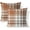 Autumn Plaid, variant on Set of 2 Fall Pillow Covers Autumn Decorative Throw Pillow Cases 20x20 Inch Orange Grey Plaids Cushion Covers Faux Linen,Farmhouse,Thanksgiving,Home Décor