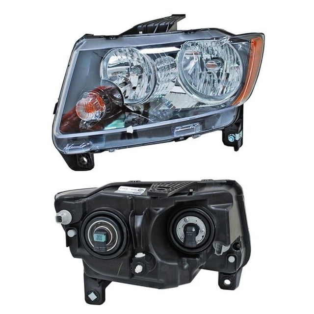 Faro Principal Compass 2014 A 2017 Jeep LADO CONDUCTOR Fondo negro TYC .