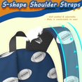 thumbnail image 4 of Football Outline Darkblue Pattern 17" Waterproof Oxford School Backpacks for Teens, S-Shape Padded Straps, for School, Travel, Hiking, Camping, 4 of 4