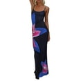 thumbnail image 2 of Femmes Imprimé Maxi Robe Dos Nu Cocktail Longue Robe Sans Manches Robes de Plage, 2 of 9