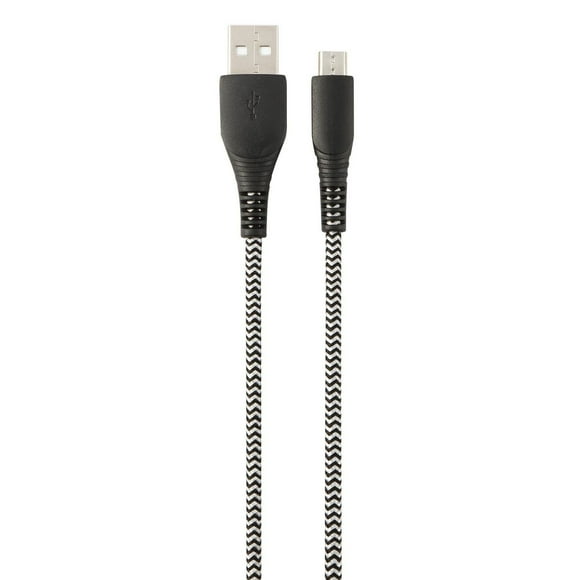 Câble de charge et de<br>synchronisation Micro USB de 3 m (10 pi) blackweb (Noir)