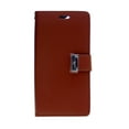 thumbnail image 1 of TopSave Goospery Rich MAX(5) Card Slot Leather Folio Wallet Flip Case For iPhone 14 Pro Max (6.7"), Brown, 1 of 3